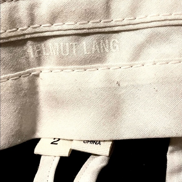 Helmut Lang Black Wool Bermuda Short with Ivory piping size 2, low rise - Picture 9 of 9